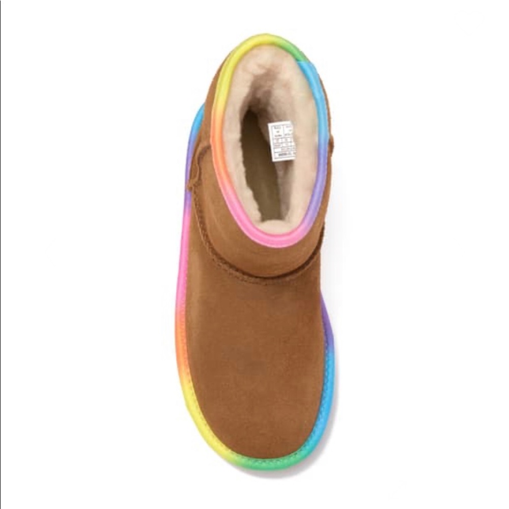UGG Rainbow Trim Genuine Shearling Lined Boot - Picture 4 of 11
